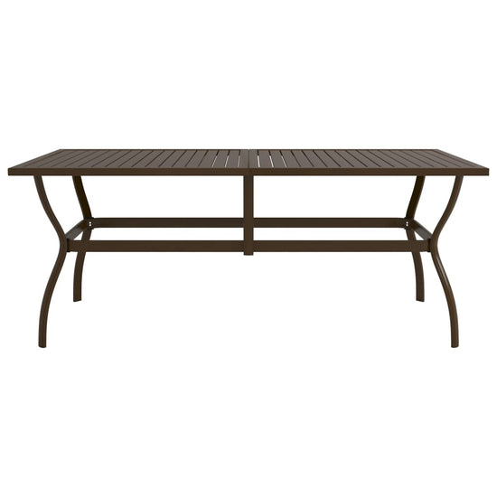 Tuintafel 190x80x72 cm staal bruin MeubelReus