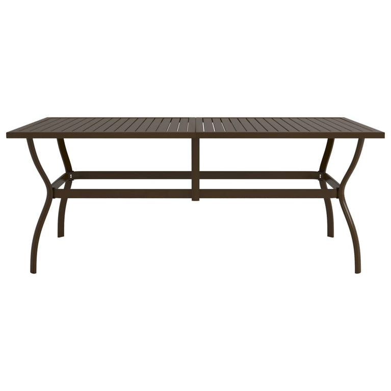 Tuintafel 190x80x72 cm staal bruin MeubelReus