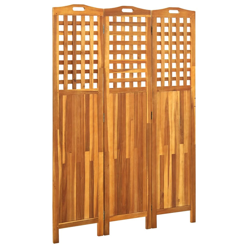 Kamerscherm met 3 panelen 121x2x170 cm massief acaciahout MeubelReus