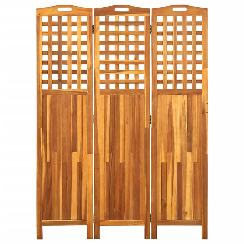 Kamerscherm met 3 panelen 121x2x170 cm massief acaciahout MeubelReus