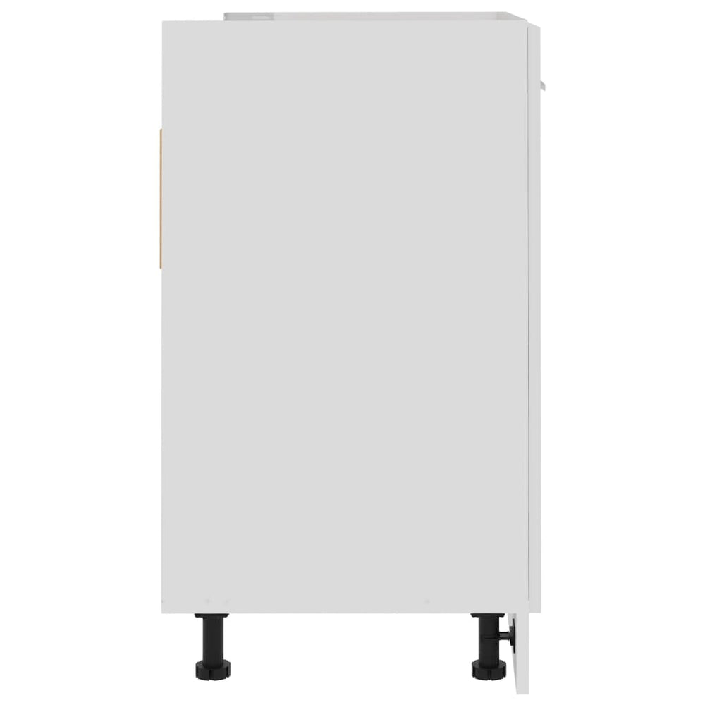 Wastafelonderkast 80x46x81,5 cm bewerkt hout hoogglans wit MeubelReus