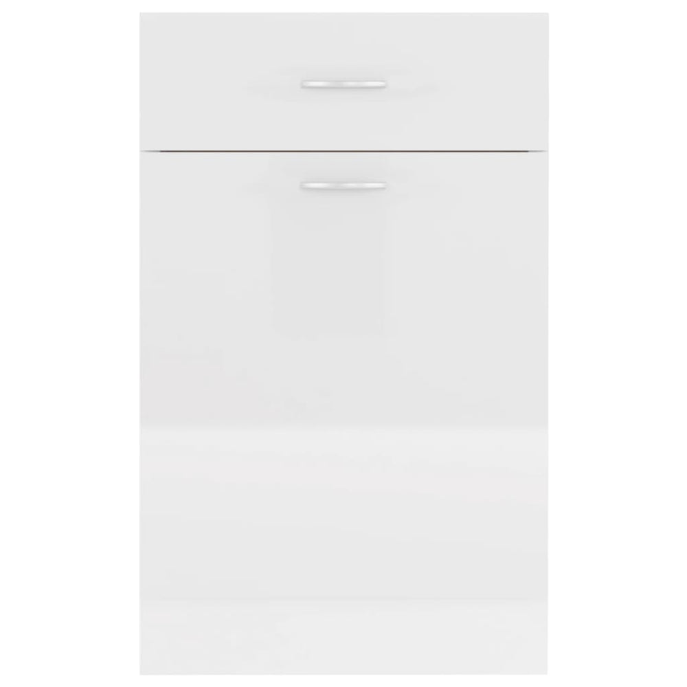 Onderkast met lade 50x46x81,5 cm bewerkt hout hoogglans wit MeubelReus