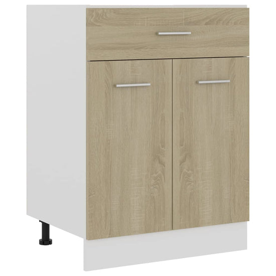 Onderkast met lade 60x46x81,5 cm spaanplaat sonoma eikenkleurig MeubelReus