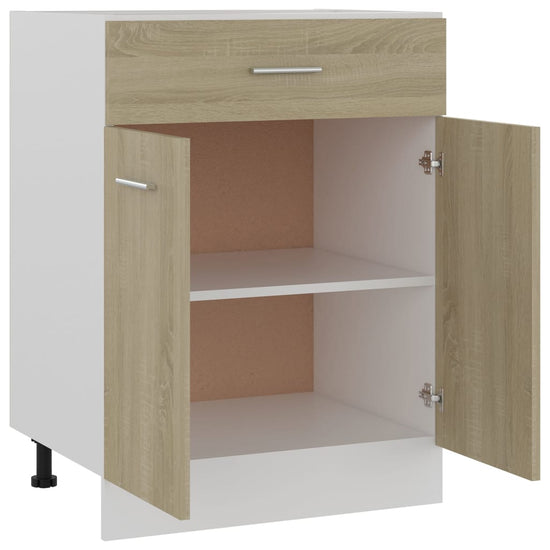 Onderkast met lade 60x46x81,5 cm spaanplaat sonoma eikenkleurig MeubelReus