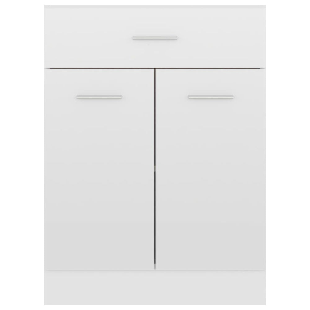 Onderkast met lade 60x46x81,5 cm spaanplaat hoogglans wit MeubelReus