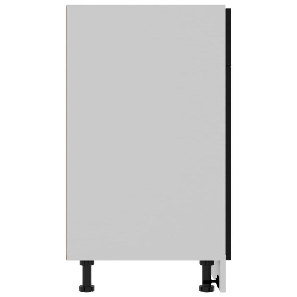 Onderkast met lade 80x46x81,5 cm spaanplaat zwart MeubelReus