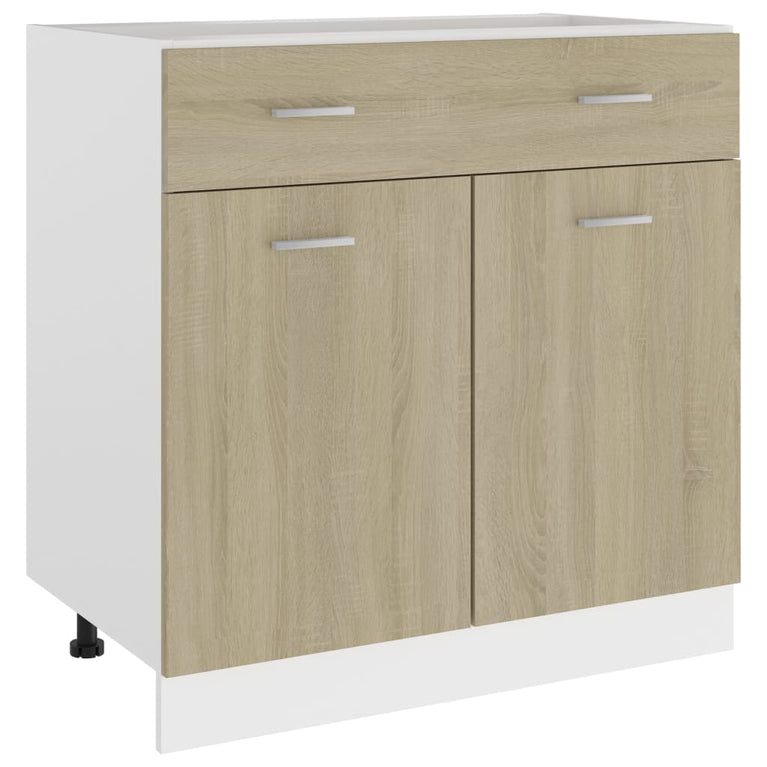 Onderkast met lade 80x46x81,5 cm spaanplaat sonoma eikenkleurig MeubelReus
