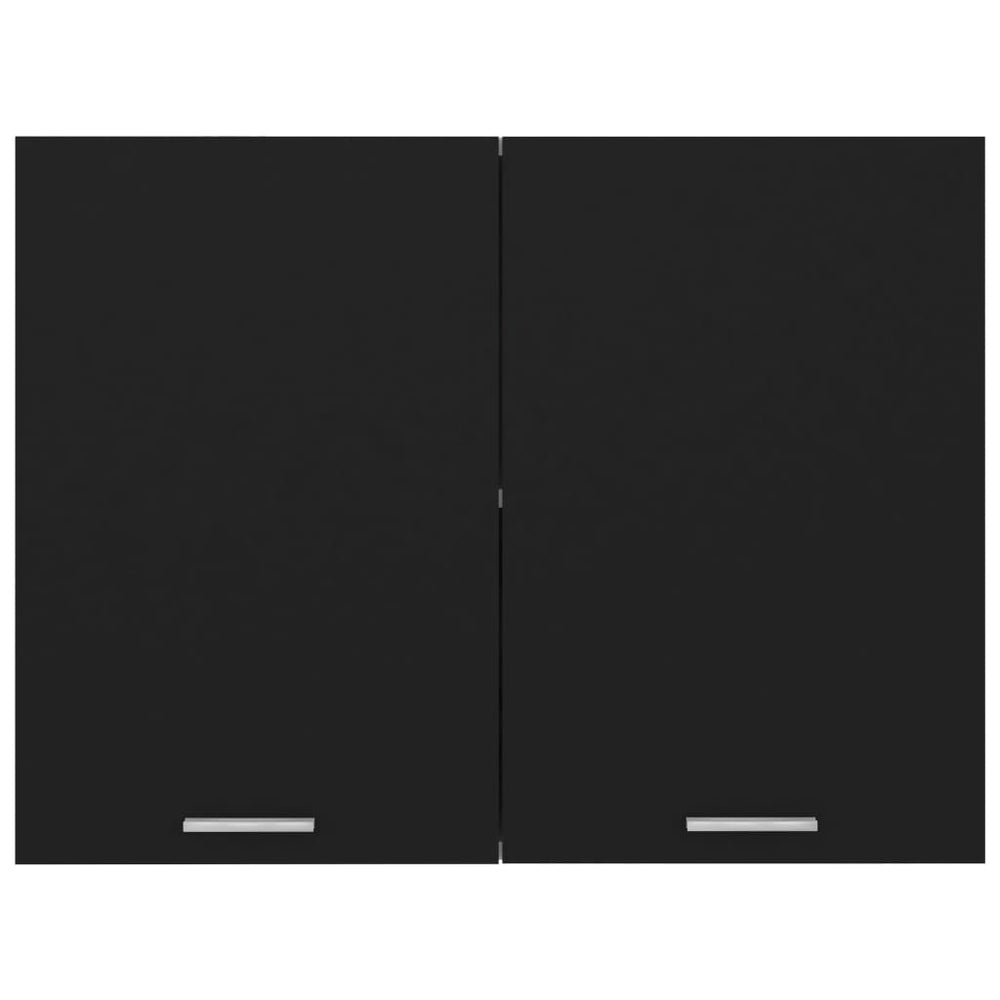 Hangkast 80x31x60 cm bewerkt hout zwart MeubelReus