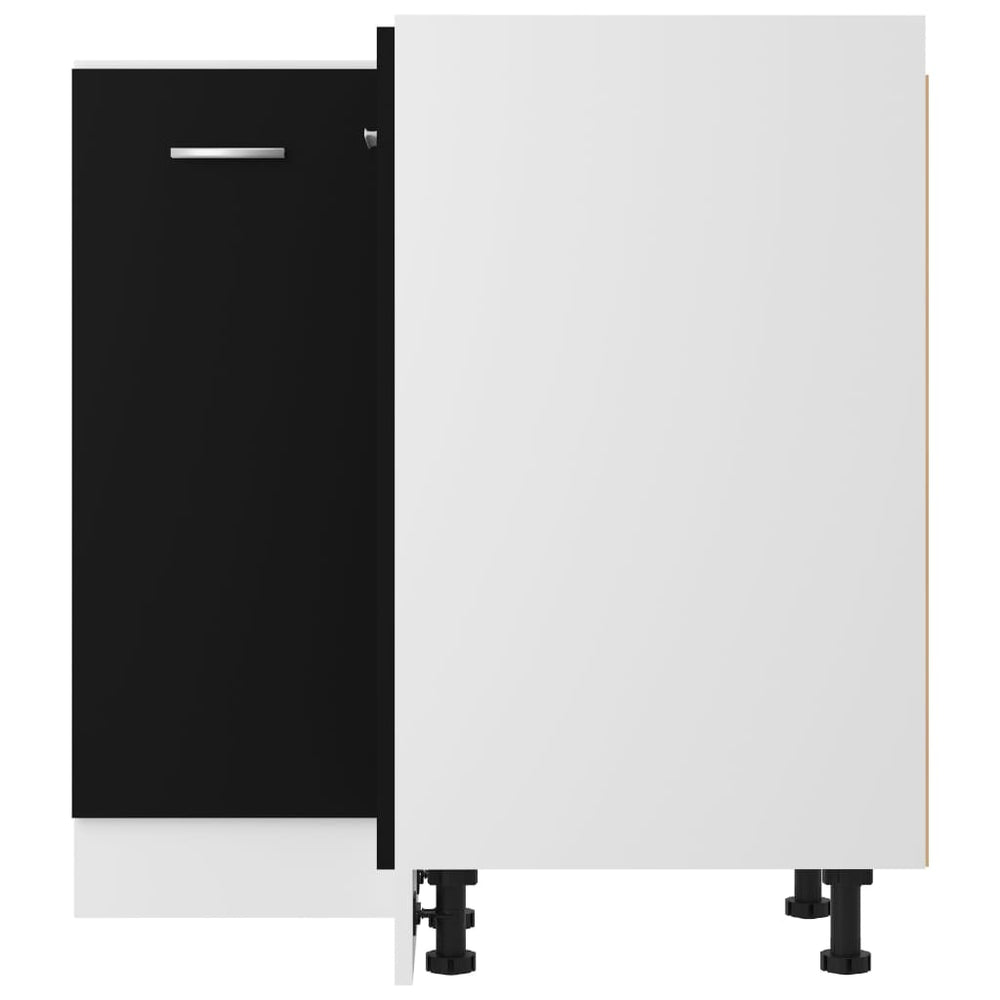 Hoekonderkast 75,5x75,5x80,5 cm spaanplaat zwart MeubelReus