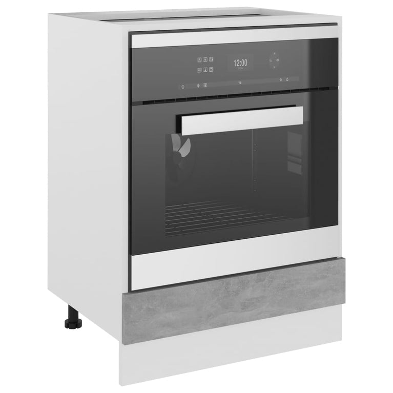 Ovenkast 60x46x81,5 cm spaanplaat betongrijs MeubelReus