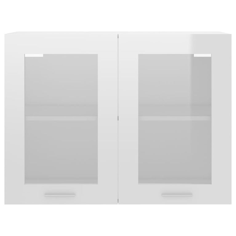 Hangkast 80x31x60 cm spaanplaat hoogglans wit MeubelReus