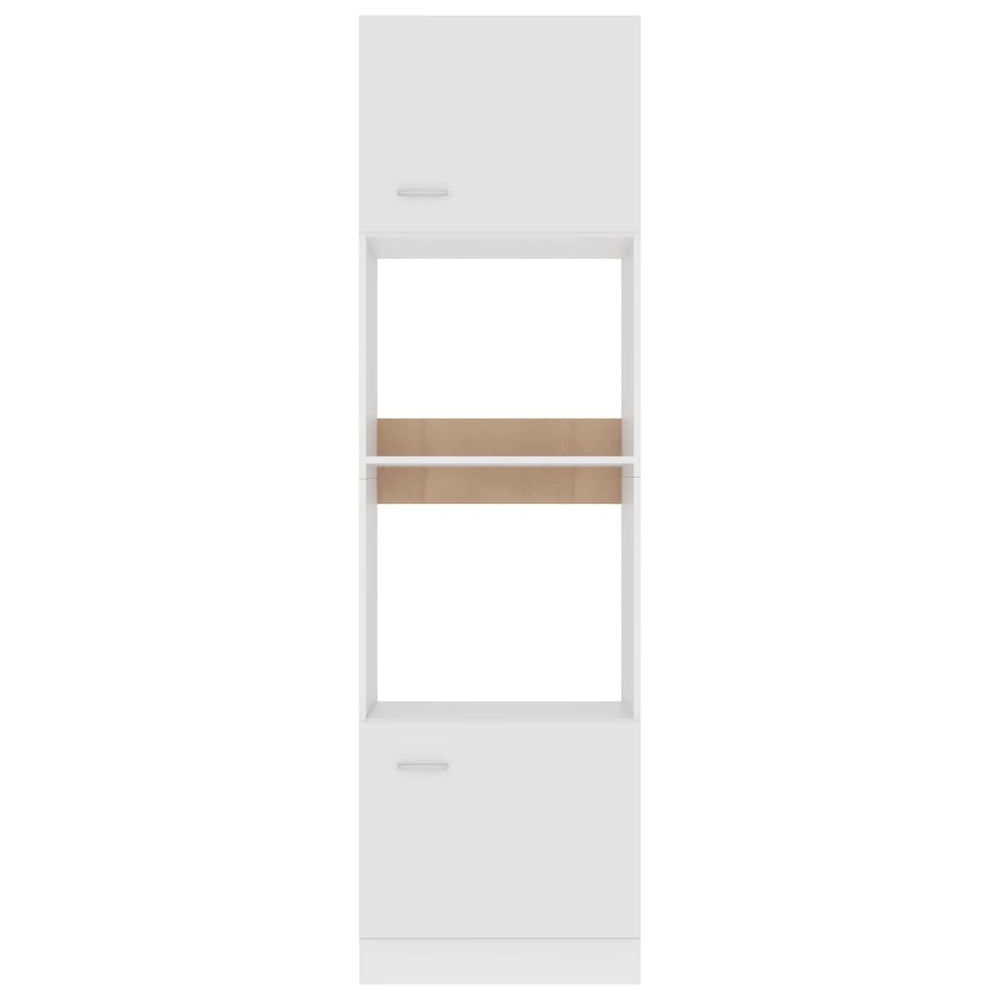 Magnetronkast 60x57x207 cm bewerkt hout wit MeubelReus