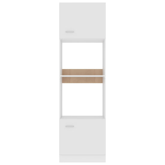 Magnetronkast 60x57x207 cm bewerkt hout wit MeubelReus