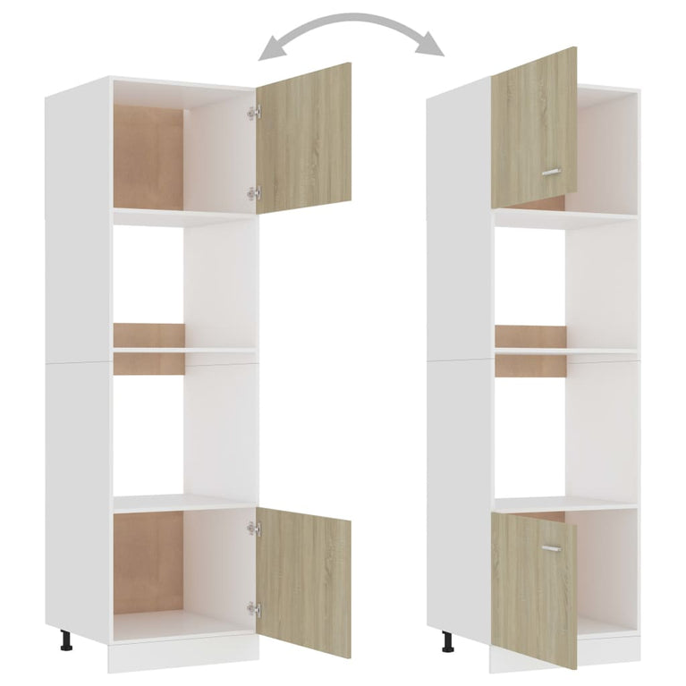 Magnetronkast 60x57x207 cm spaanplaat sonoma eikenkleurig