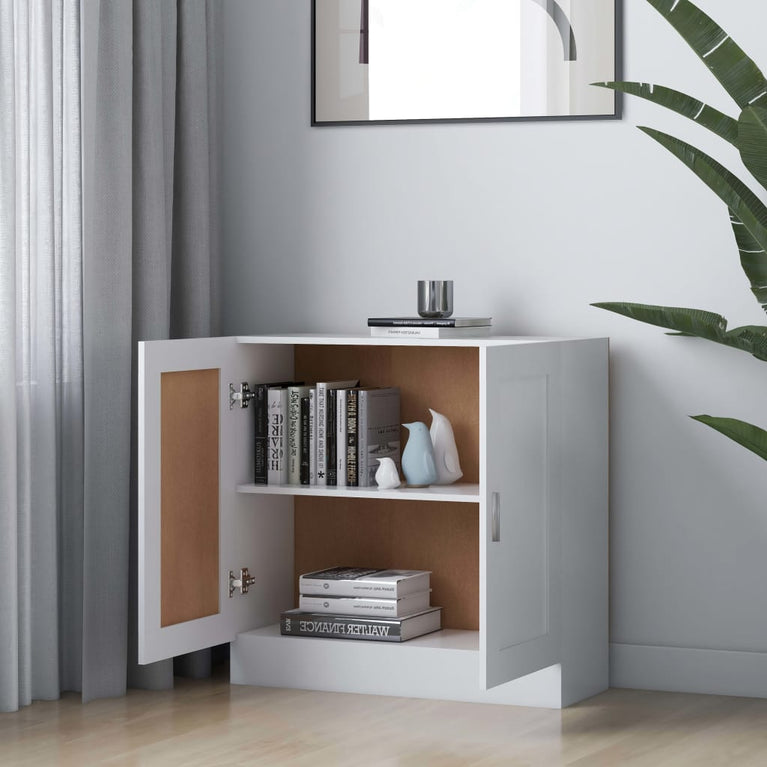 Boekenkast 82,5x30,5x80 cm bewerkt hout wit MeubelReus