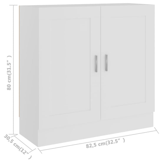 Boekenkast 82,5x30,5x80 cm bewerkt hout wit MeubelReus