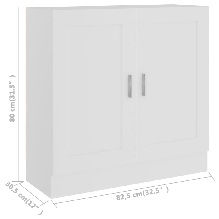 Boekenkast 82,5x30,5x80 cm bewerkt hout wit MeubelReus