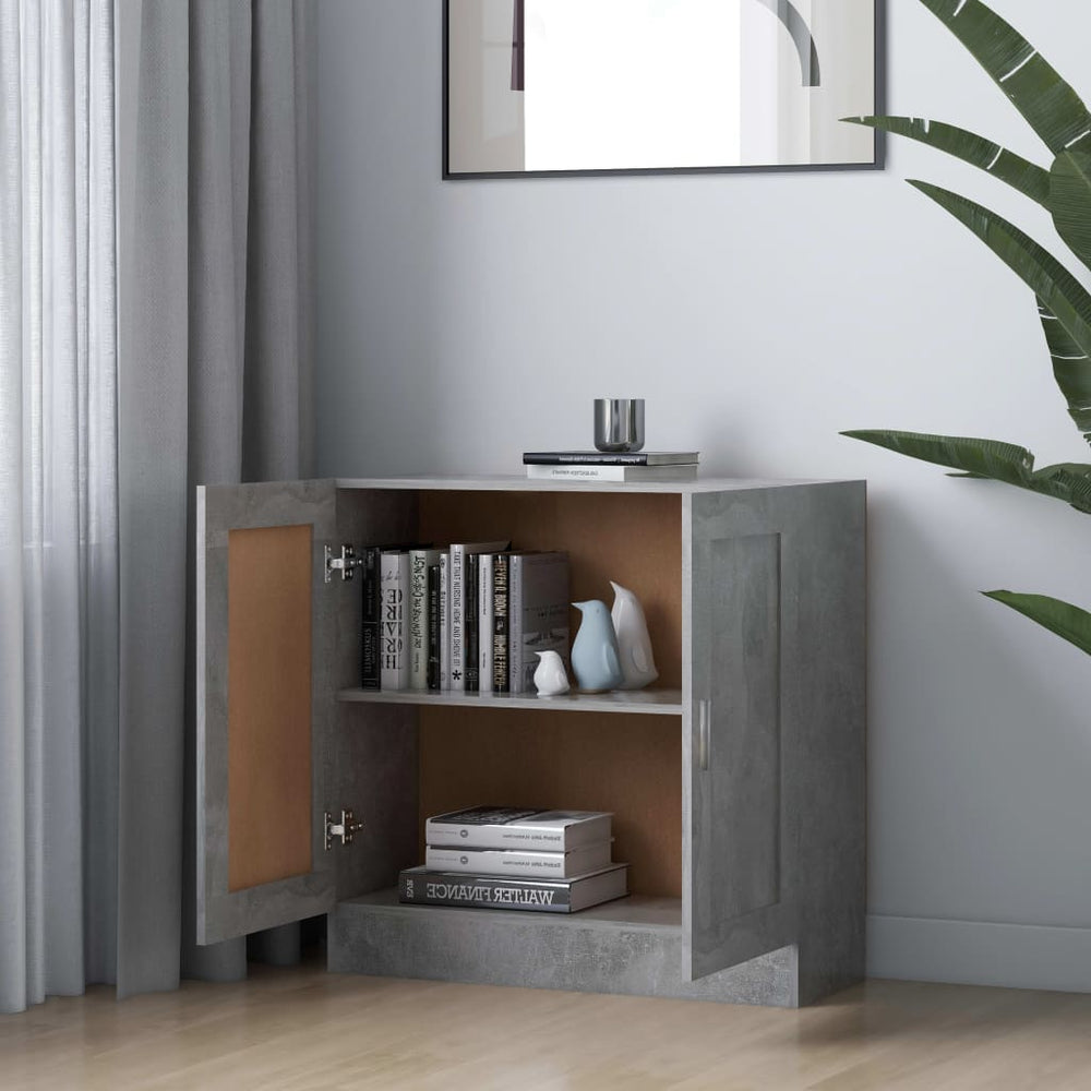 Boekenkast 82,5x30,5x80 cm spaanplaat betongrijs MeubelReus