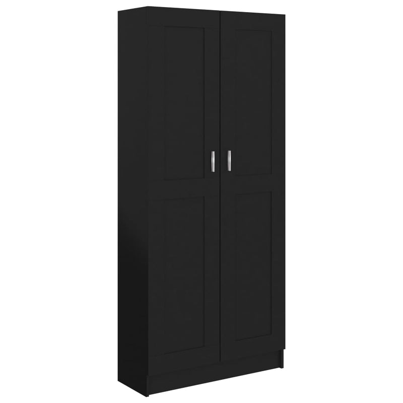 Boekenkast 82,5x30,5x185,5 cm spaanplaat zwart MeubelReus