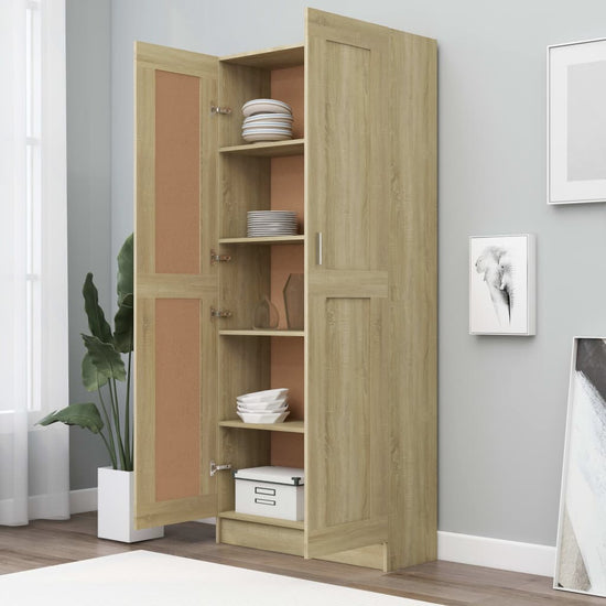 Boekenkast 82,5x30,5x185,5 cm spaanplaat sonoma eikenkleur MeubelReus