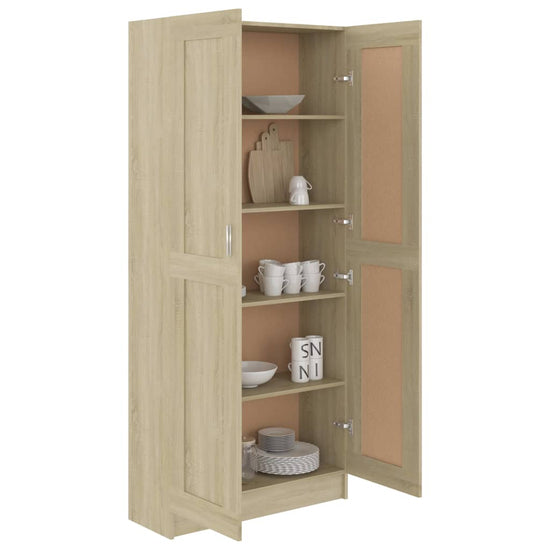 Boekenkast 82,5x30,5x185,5 cm spaanplaat sonoma eikenkleur MeubelReus