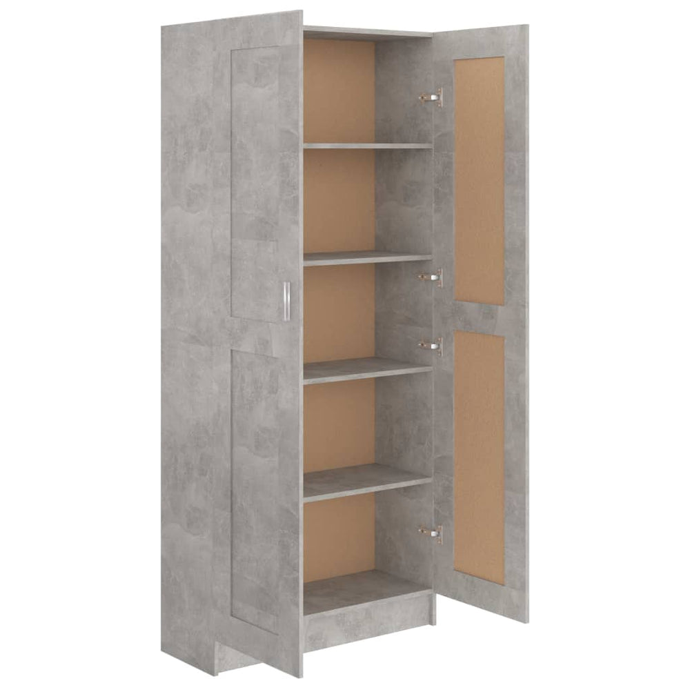 Boekenkast 82,5x30,5x185,5 cm spaanplaat betongrijs MeubelReus