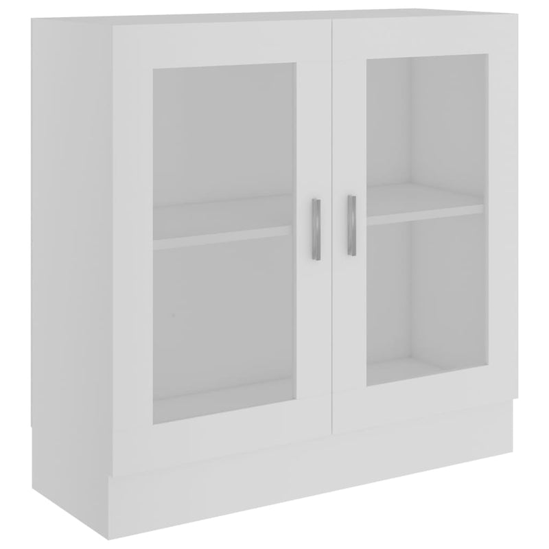 Vitrinekast 82,5x30,5x80 cm bewerkt hout wit MeubelReus