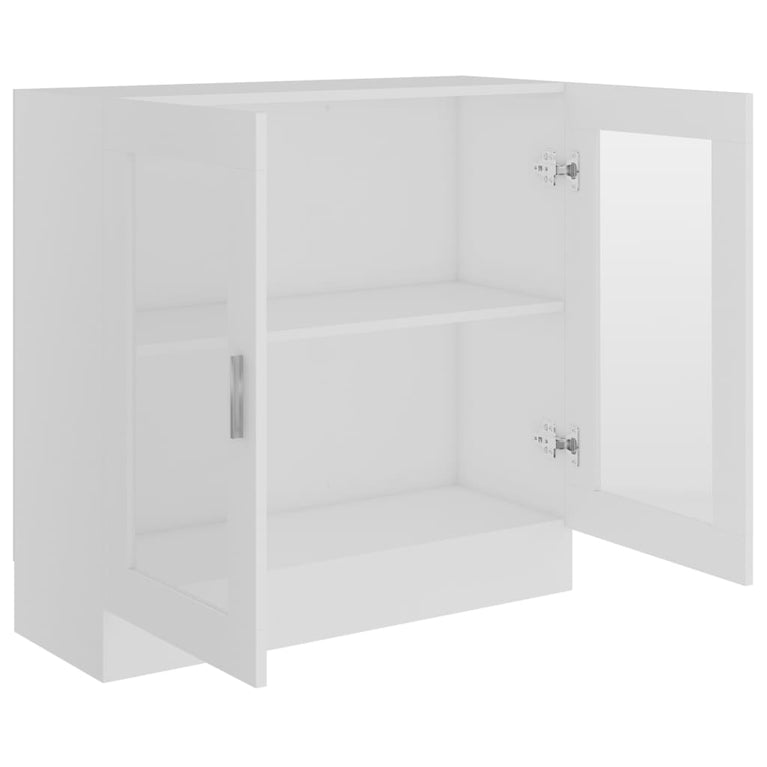 Vitrinekast 82,5x30,5x80 cm bewerkt hout wit MeubelReus