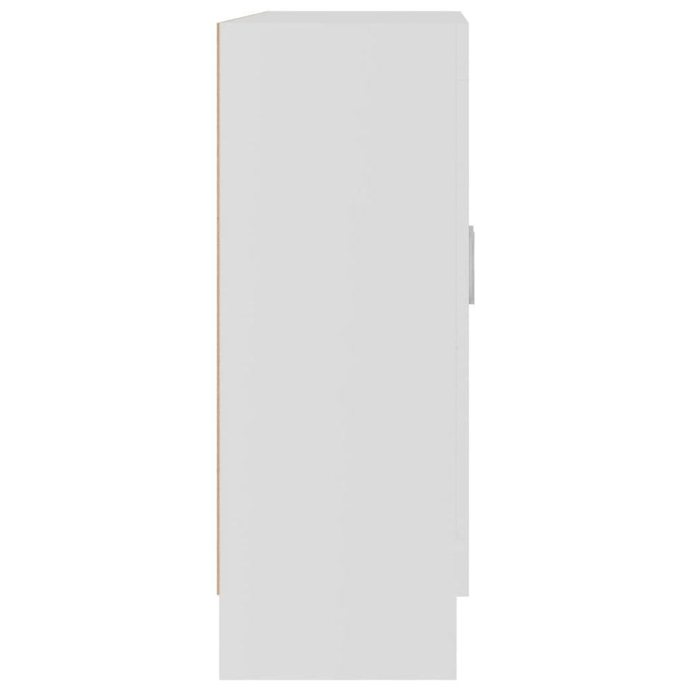 Vitrinekast 82,5x30,5x80 cm bewerkt hout wit MeubelReus