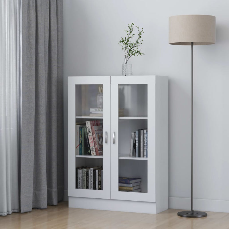 Vitrinekast 82,5x30,5x115 cm spaanplaat wit MeubelReus