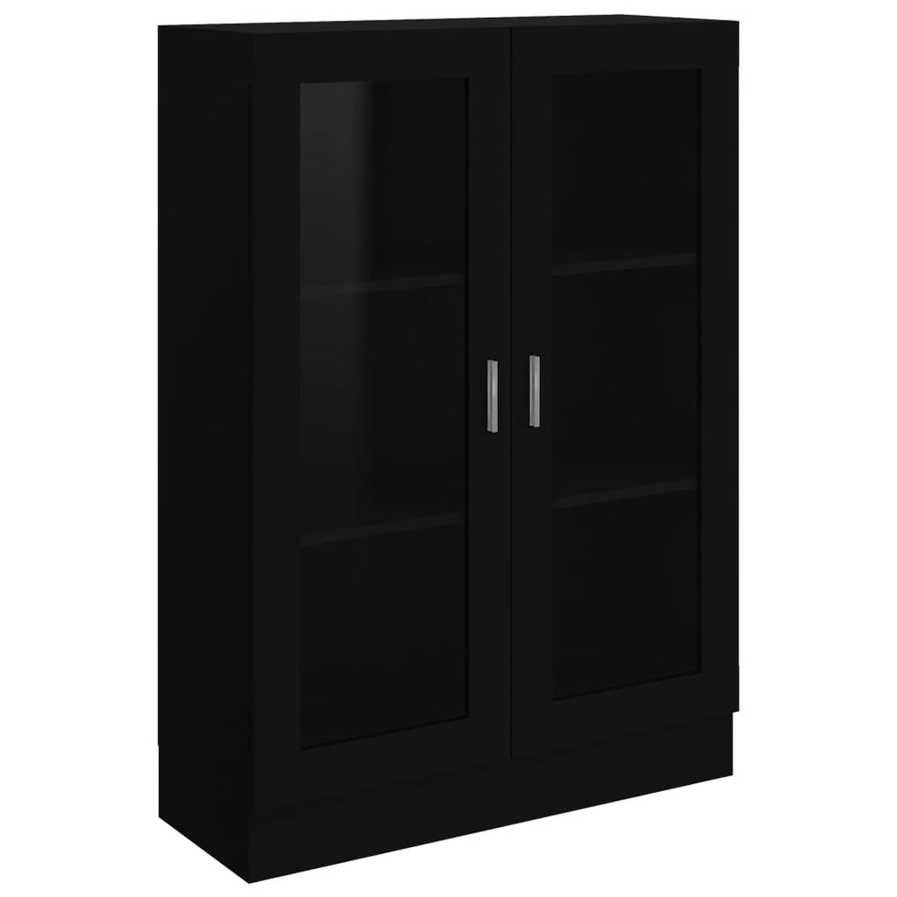 Vitrinekast 82,5x30,5x115 cm spaanplaat zwart MeubelReus