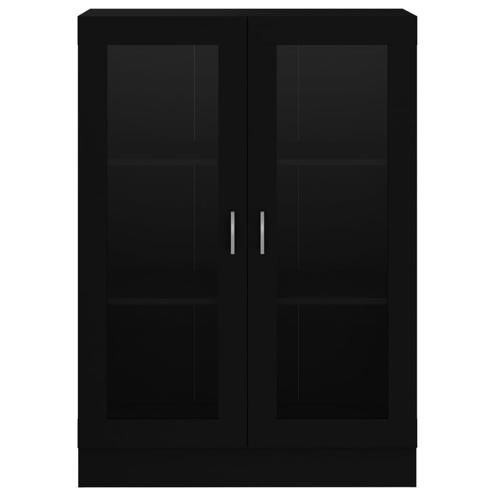 Vitrinekast 82,5x30,5x115 cm spaanplaat zwart MeubelReus
