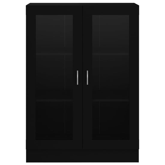 Vitrinekast 82,5x30,5x115 cm spaanplaat zwart MeubelReus