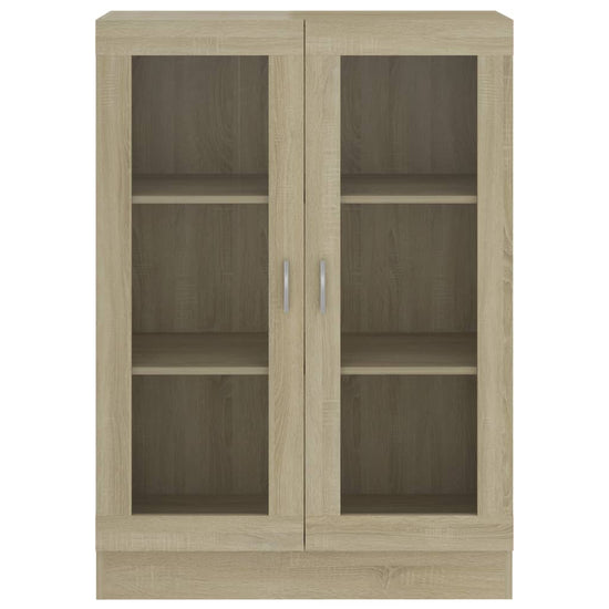 Vitrinekast 82,5x30,5x115 cm spaanplaat sonoma eikenkleurig MeubelReus