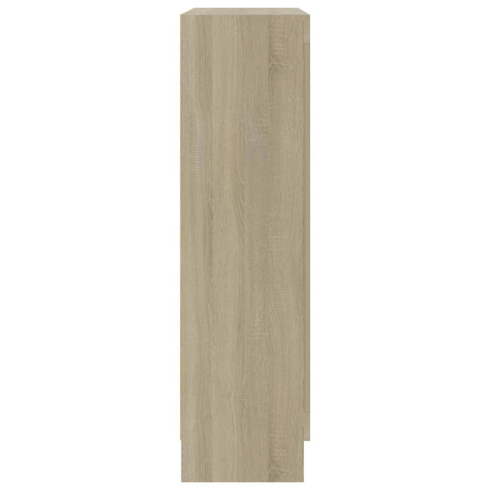 Vitrinekast 82,5x30,5x115 cm spaanplaat sonoma eikenkleurig MeubelReus
