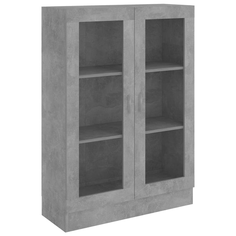 Vitrinekast 82,5x30,5x115 cm spaanplaat betongrijs MeubelReus