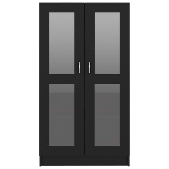 Vitrinekast 82,5x30,5x150 cm spaanplaat zwart MeubelReus