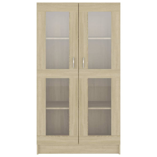 Vitrinekast 82,5x30,5x150 cm spaanplaat sonoma eikenkleurig MeubelReus