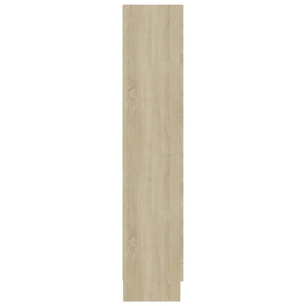 Vitrinekast 82,5x30,5x150 cm spaanplaat sonoma eikenkleurig MeubelReus