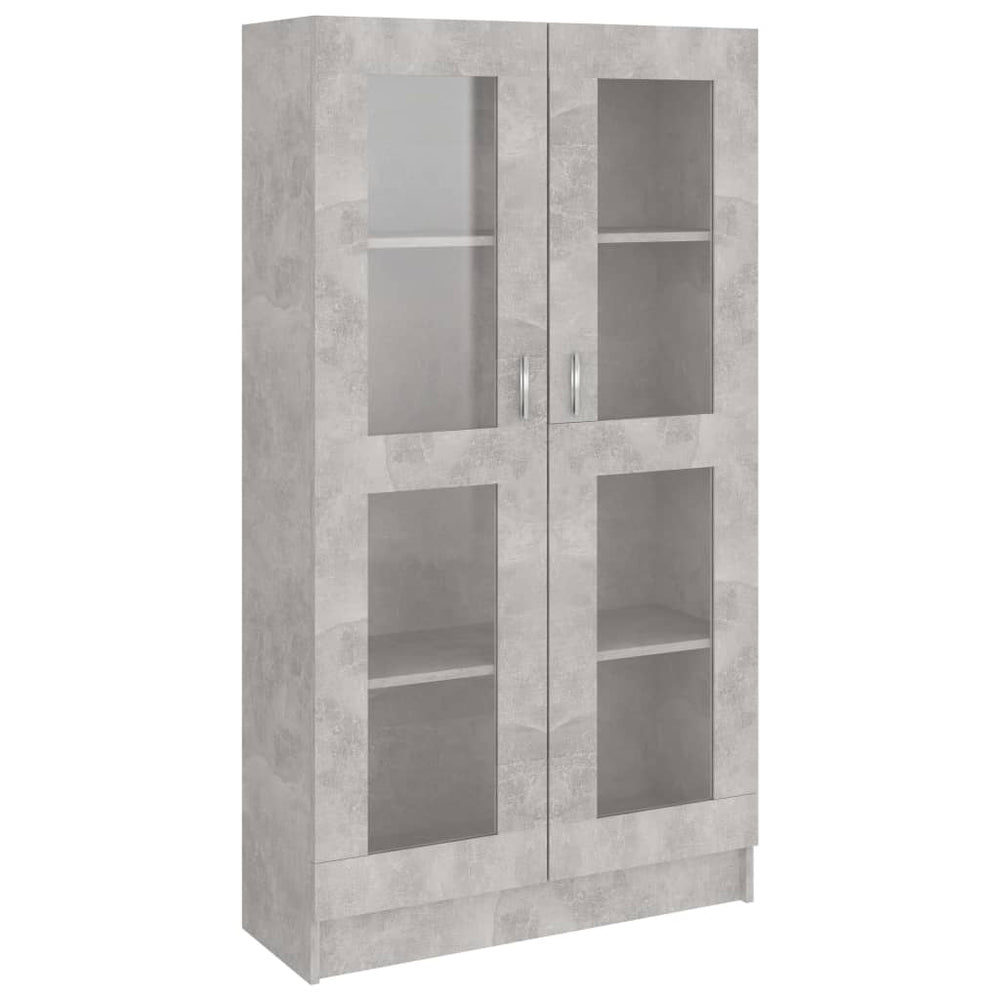 Vitrinekast 82,5x30,5x150 cm spaanplaat betongrijs MeubelReus