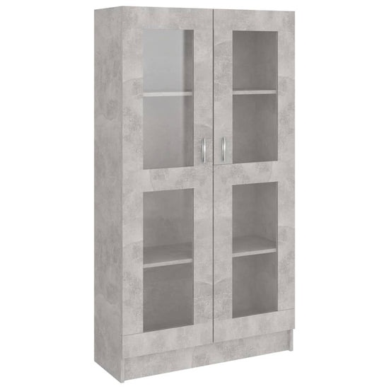 Vitrinekast 82,5x30,5x150 cm spaanplaat betongrijs MeubelReus