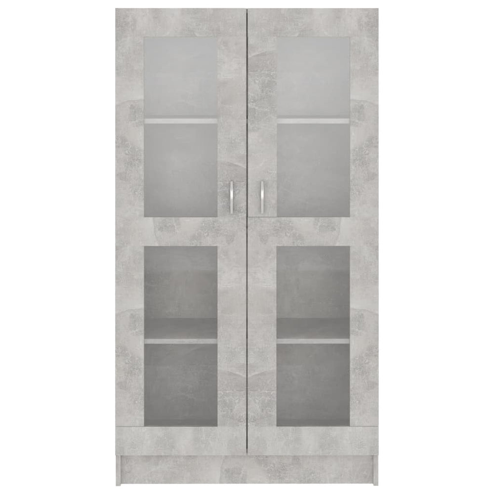 Vitrinekast 82,5x30,5x150 cm spaanplaat betongrijs MeubelReus