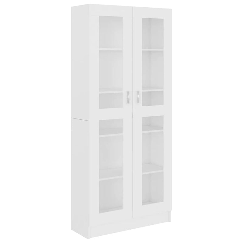 Vitrinekast 82,5x30,5x185,5 cm spaanplaat wit MeubelReus
