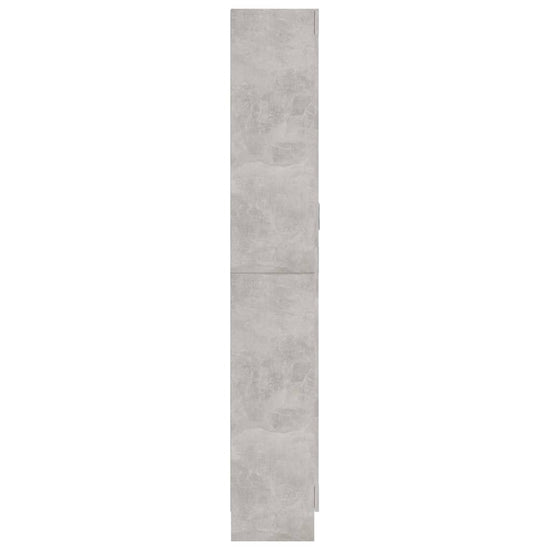 Vitrinekast 82,5x30,5x185,5 cm spaanplaat betongrijs MeubelReus