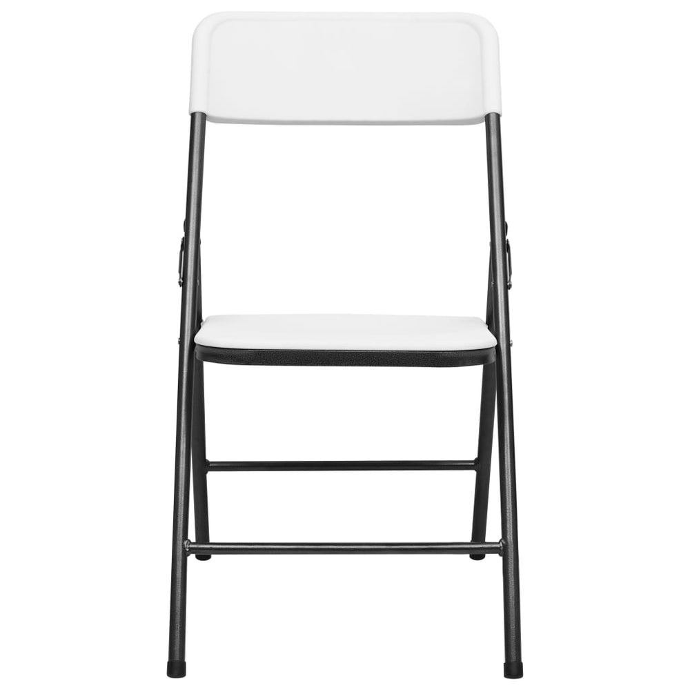Tuinstoelen 4 st inklapbaar HDPE wit MeubelReus