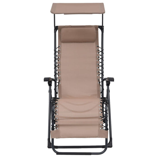 Terrasstoelen 2 st inklapbaar textileen taupe MeubelReus