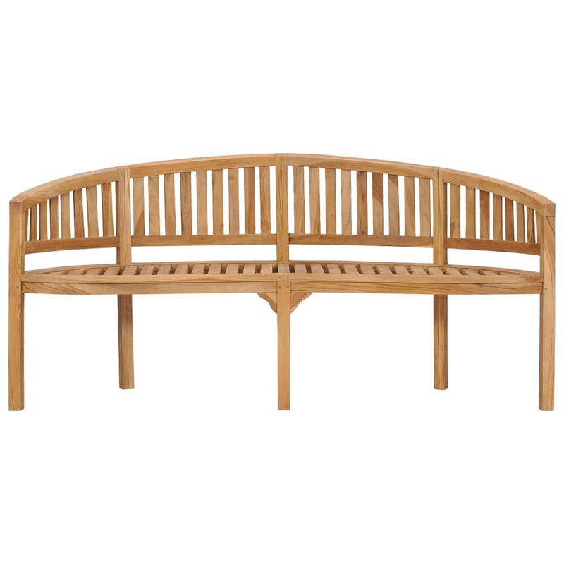 Bankje banaanvormig 180 cm massief teakhout MeubelReus