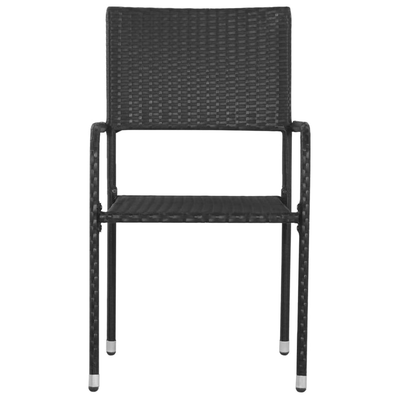 Tuinstoelen 6 st poly rattan zwart MeubelReus