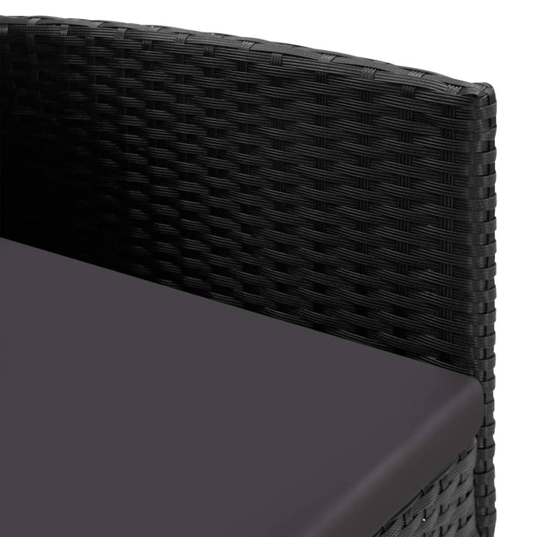 Tuinstoelen 4 st poly rattan zwart MeubelReus