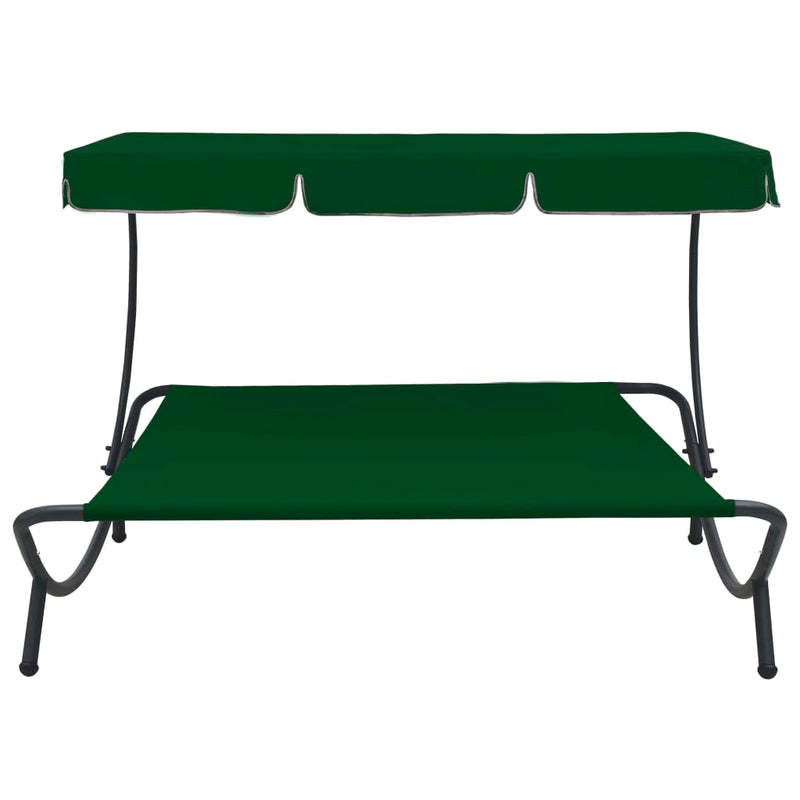 Loungebed met luifel groen MeubelReus